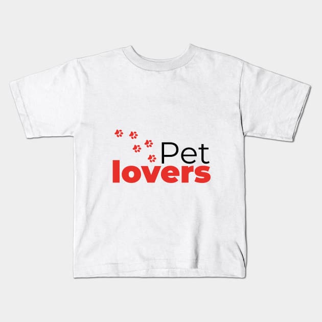 Pet Lovers Kids T-Shirt by NamlessDesign